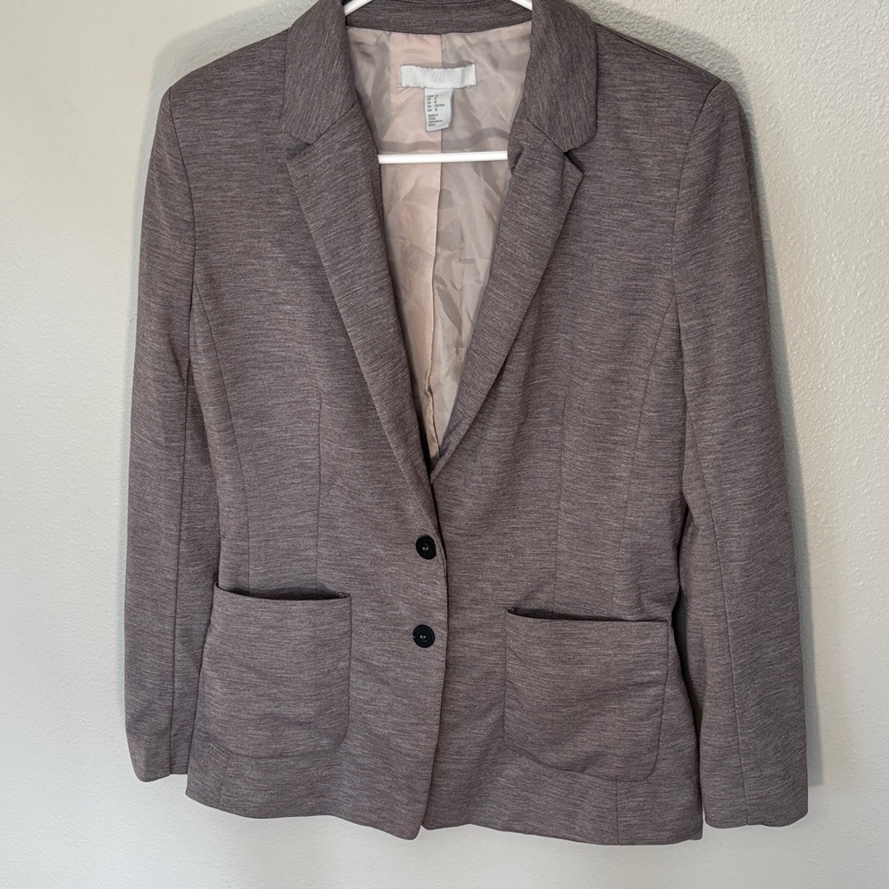 H&M Light Brown Blazer with Pockets -169sku